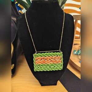 Woven Clay Statement Necklace